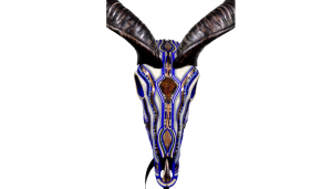 African Kudu Beaded Skull Art Wall Decor